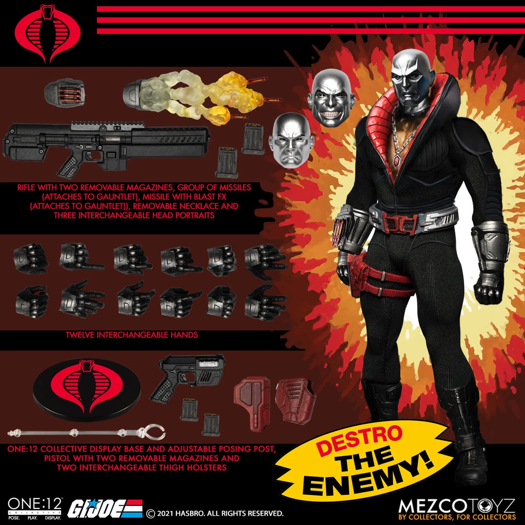 **Pre Order**Mezco One 12 G.I. Joe: Destro Action Figure Mezco Toys 13 **Pre Order**Mezco One 12 G.I. Joe: Destro Action Figure Mezco Toys
