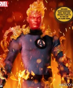 **Pre Order**Mezco One 12 Marvel Fantastic Four Deluxe Steel Boxed Set Action Figure Mezco Toys