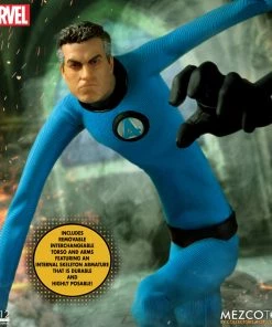 **Pre Order**Mezco One 12 Marvel Fantastic Four Deluxe Steel Boxed Set Action Figure Mezco Toys