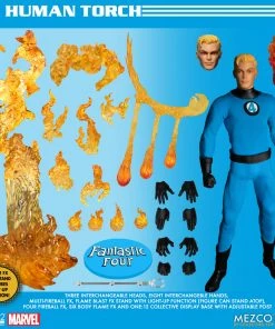 **Pre Order**Mezco One 12 Marvel Fantastic Four Deluxe Steel Boxed Set Action Figure Mezco Toys