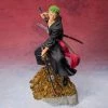 Bandai Figuarts Zero Roronoa Zoro WT100 Commemorative Eiichiro Oda Illustration "DAIKAIZOKU HYAKKEI" "One Piece" Statue