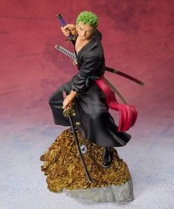 Bandai Figuarts Zero Roronoa Zoro WT100 Commemorative Eiichiro Oda Illustration "DAIKAIZOKU HYAKKEI" "One Piece" Statue