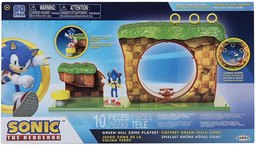 Jakks Pacific Sonic The Hedgehog 30th Anniversary Green Hill Zone Playset With 2.5" Action Figure 1 Jakks Pacific Sonic The Hedgehog 30th Anniversary Green Hill Zone Playset With 2.5" Action Figure