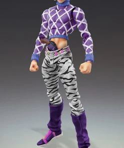 Revoltech **Pre Order**JoJo Super Action Statue Part 5: Golden Wind - Guido Mista & S.P. Third Action Figure