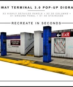1:12 Scale Action Figure Accesories Extreme Sets Subway Terminal 3.0 Pop-Up DIorama Display 1/12 Scale Action Figures