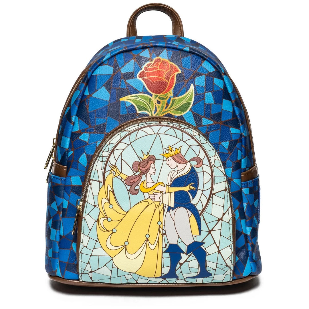 Loungefly Beauty And The Beast Stained-Glass Window Mini-Backpack 1 Loungefly Beauty And The Beast Stained-Glass Window Mini-Backpack