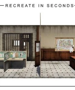 Extreme Sets Police Station Pop-Up DIorama Display 1/12 Scale Action Figures 1:12 Scale Action Figure Accesories