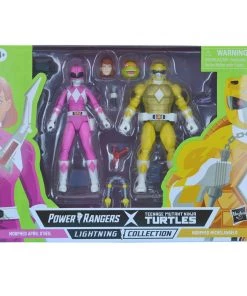 Hasbro Toys Power Rangers Lightning Collection Lightning Collection Power Rangers X Michelangelo Yellow And April Pink Action Figure