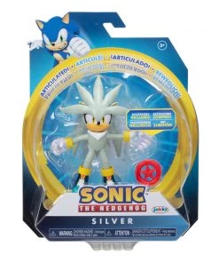 Jakks Pacific Sonic The Hedgehog Modern Silver With Red Star Ring Action Figure