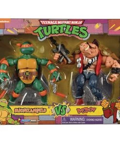 Hasbro Toys Playmates TMNT Teenage Mutant Ninja Turtles Classic Michelangelo Vs. Bebop 2 Pack Action Figure