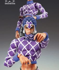 Revoltech **Pre Order**JoJo Super Action Statue Part 5: Golden Wind - Guido Mista & S.P. Third Action Figure