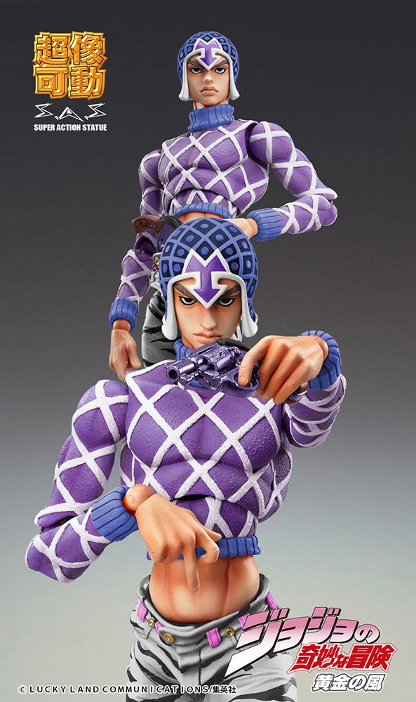 Revoltech **Pre Order**JoJo Super Action Statue Part 5: Golden Wind - Guido Mista & S.P. Third Action Figure 2 Revoltech **Pre Order**JoJo Super Action Statue Part 5: Golden Wind - Guido Mista & S.P. Third Action Figure