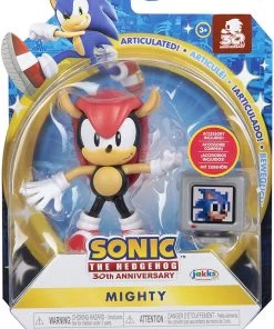 Jakks Pacific Sonic The Hedgehog 30th Anniversary Mighty With 1UP Monitor Action Figure