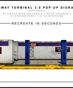 1:12 Scale Action Figure Accesories Extreme Sets Subway Terminal 3.0 Pop-Up DIorama Display 1/12 Scale Action Figures