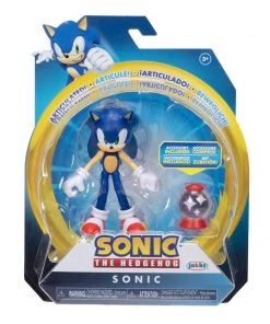 Jakks Pacific Sonic The Hedgehog Modern Sonic With Invincible Item Box Action Figure