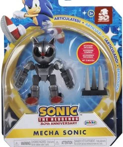 Jakks Pacific Sonic The Hedgehog 30th Anniversary Mecha Sonic With Spike Action Figure
