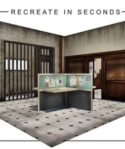 Extreme Sets Police Station Pop-Up DIorama Display 1/12 Scale Action Figures 1:12 Scale Action Figure Accesories