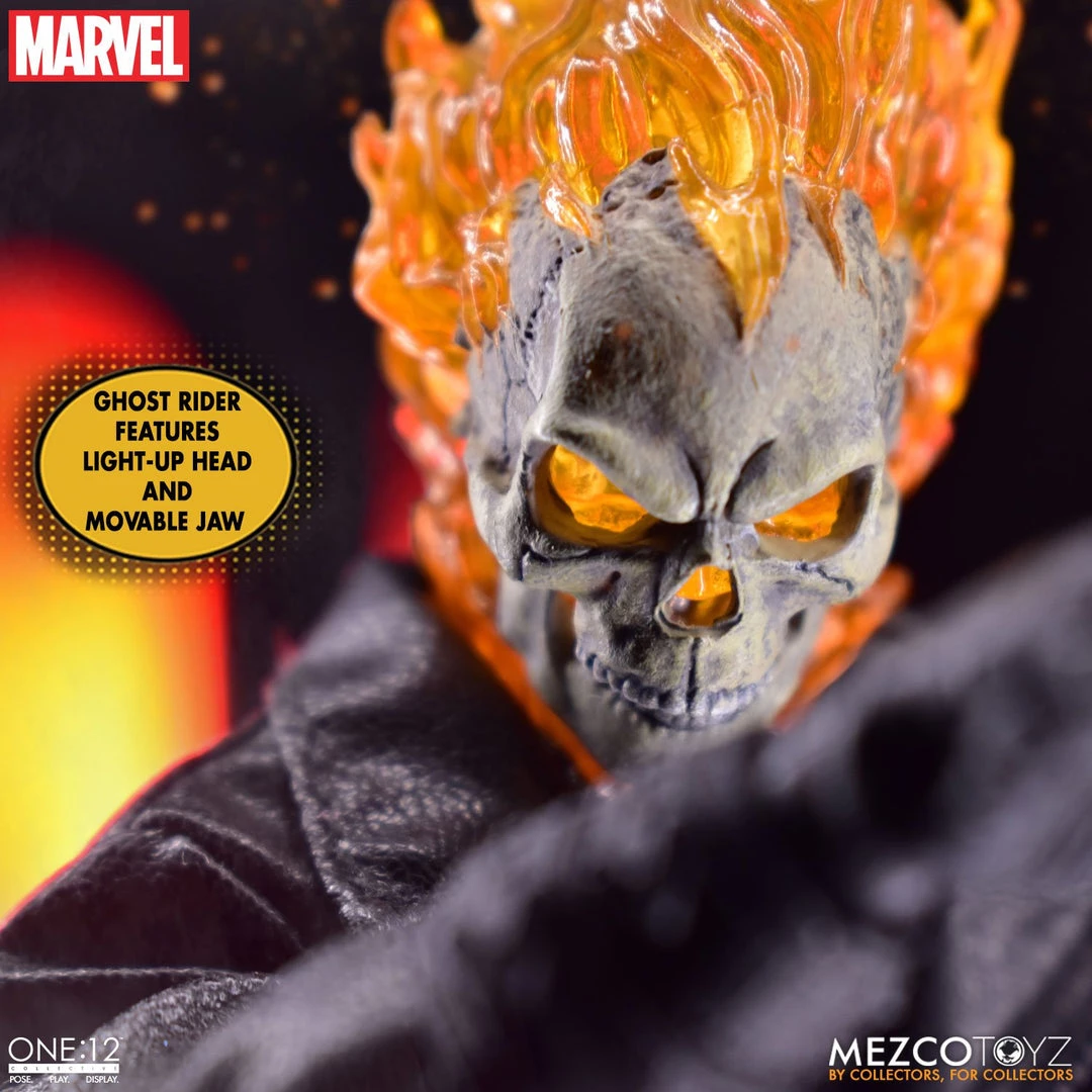 **Pre Order**Mezco One 12 Marvel Ghost Rider & Hell Cycle Set Action Figure 2 **Pre Order**Mezco One 12 Marvel Ghost Rider & Hell Cycle Set Action Figure