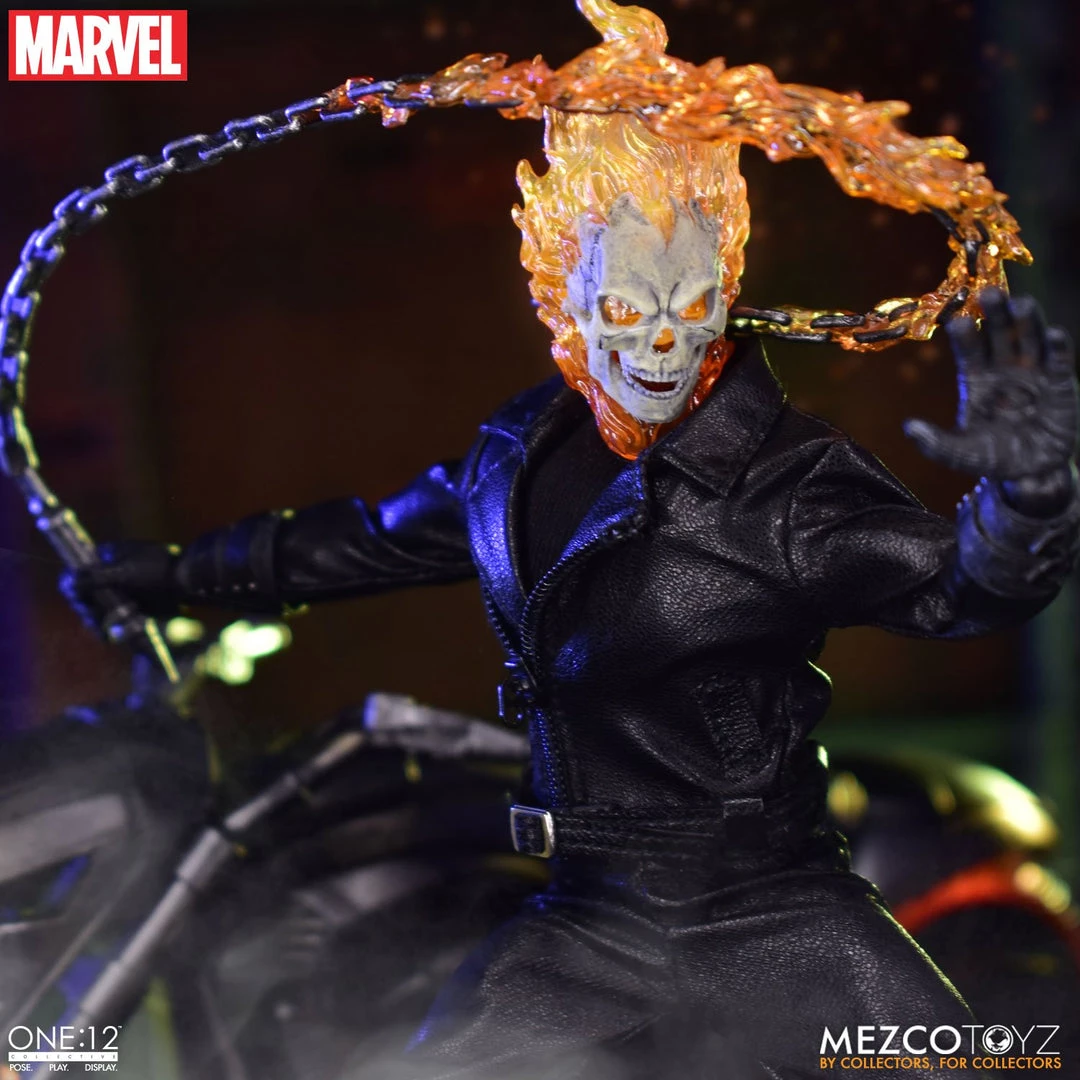 **Pre Order**Mezco One 12 Marvel Ghost Rider & Hell Cycle Set Action Figure 10 **Pre Order**Mezco One 12 Marvel Ghost Rider & Hell Cycle Set Action Figure