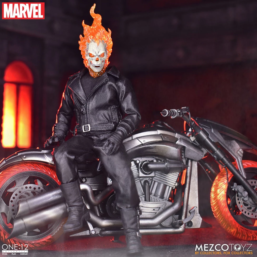**Pre Order**Mezco One 12 Marvel Ghost Rider & Hell Cycle Set Action Figure 13 **Pre Order**Mezco One 12 Marvel Ghost Rider & Hell Cycle Set Action Figure