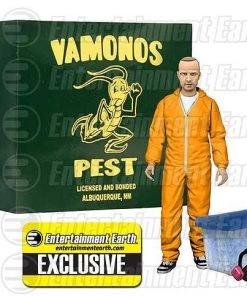 Mezco Jesse Pinkman With Orange Hazmat Suit EE Exclusive Vamonos Pest Breaking Bad Action Figure