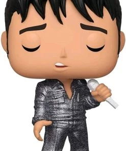 Funko Pop Elvis Presley 1968 Comeback Special Diamond Glitter Exclusive 188 Vinyl Figure
