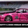 Bandai Jada Die Cast Metals Hello Kitty Nissan Skyline GT-R R34 1:24 Vehicle