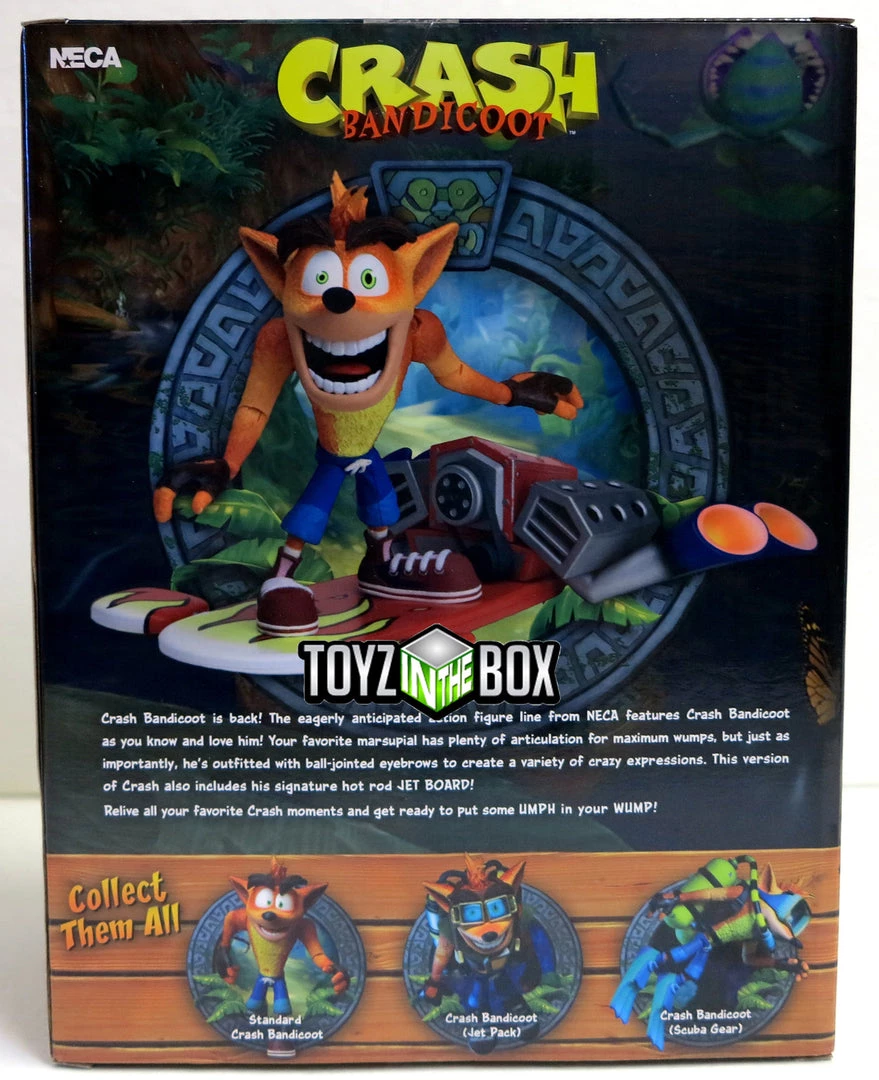 Neca Toys NECA Crash Bandicoot Deluxe With Hoverboard Action Figure 2 Neca Toys NECA Crash Bandicoot Deluxe With Hoverboard Action Figure