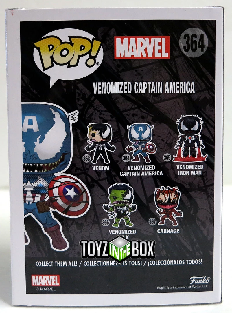 Funko Pop Marvel Venomized Captain America 364 Vinyl Figure 2 Funko Pop Marvel Venomized Captain America 364 Vinyl Figure