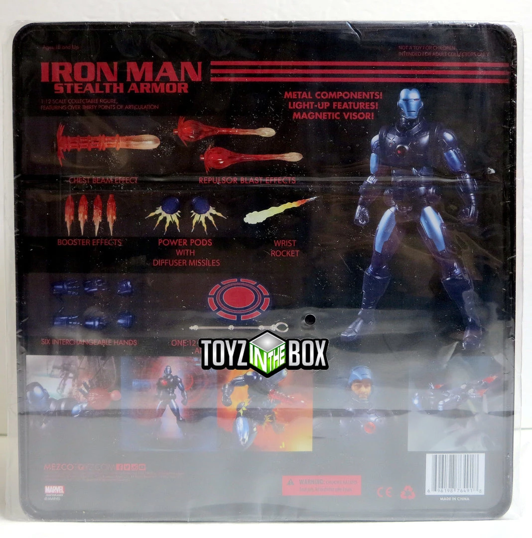 Mezco One 12 Marvel Comics Stealth Armor Iron Man PX Action Figure 2 Mezco One 12 Marvel Comics Stealth Armor Iron Man PX Action Figure