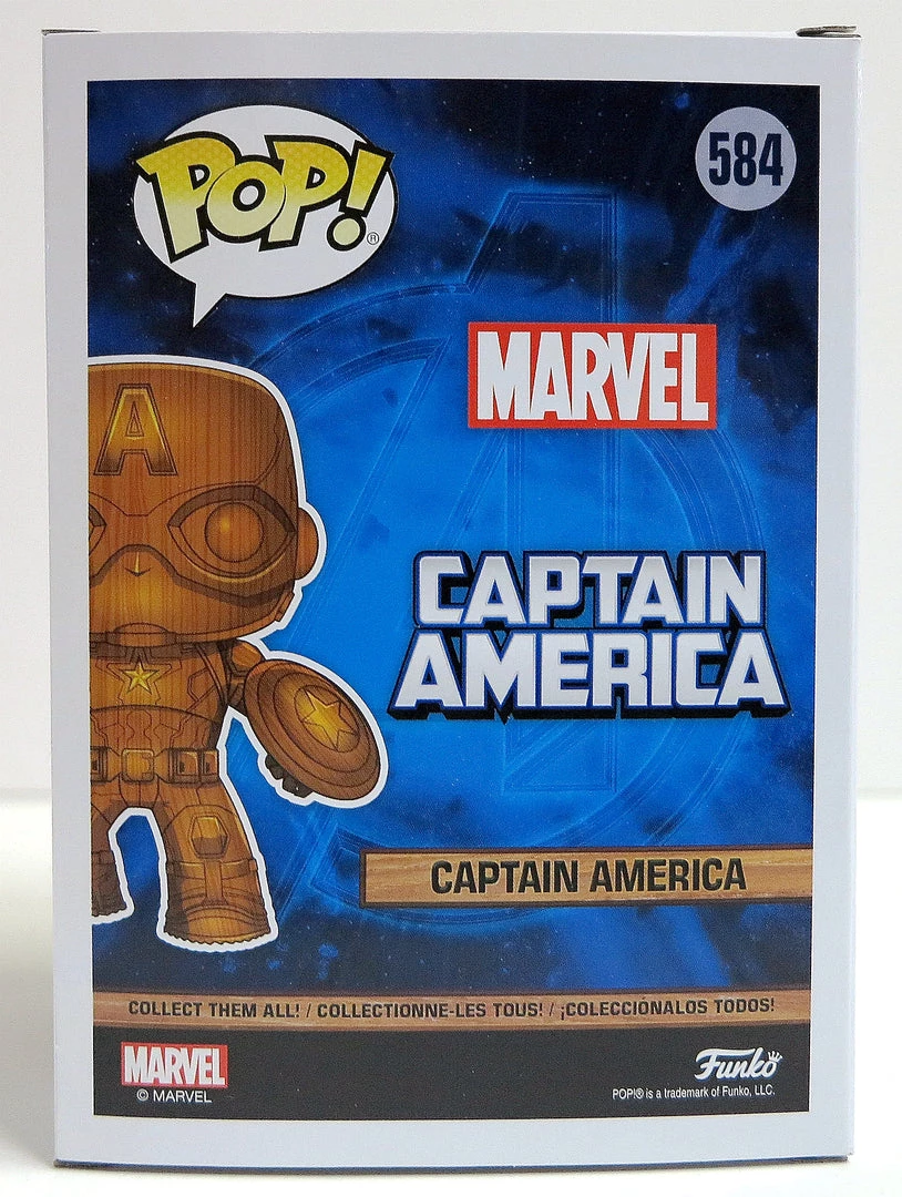 Funko Pop Marvel Captain America Wood Deco Exclusive 584 Vinyl Figure 2 Funko Pop Marvel Captain America Wood Deco Exclusive 584 Vinyl Figure