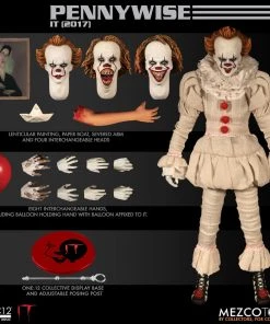 Mezco One 12 IT (2017) Pennywise Action Figure Mezco Toys