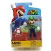 Jakks Pacific Super Mario Luigi With Red Super Mushroom Action Figure