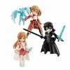 MegaHouse Desktop Army Sword Art Online Asuna Kirito Silica Set Figure