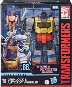 Hasbro Toys Transformers Studio Series 86-06 Leader Class Grimlock & Autobot Wheelie Action Figure Hasbro Transformers