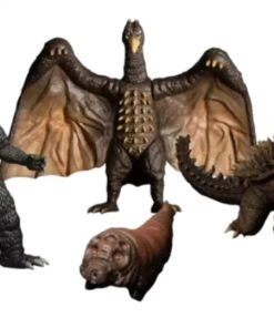 Mezco 5 Points XL Godzilla Destroy All Monsters Round 1 1968 Set Action Figure